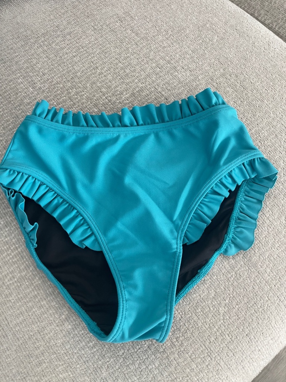 Girls Ruffle dance brief Bottoms in Teal